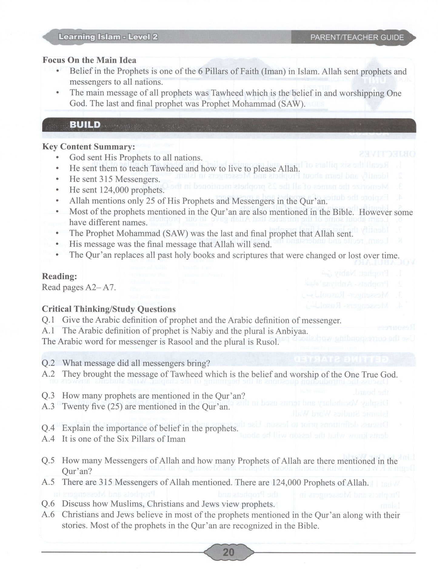 Learning Islam Parent/Teacher Guide Level 2 (Grade 7)