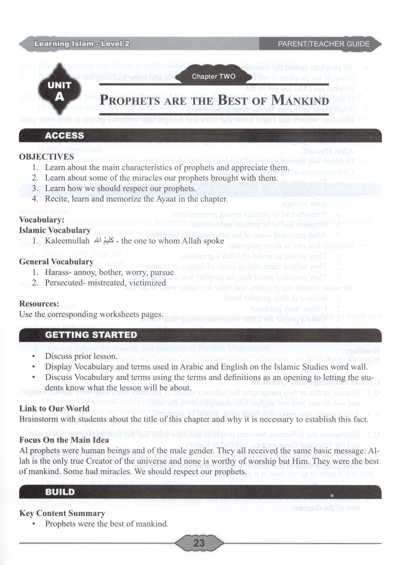 Learning Islam Parent/Teacher Guide Level 2 (Grade 7)