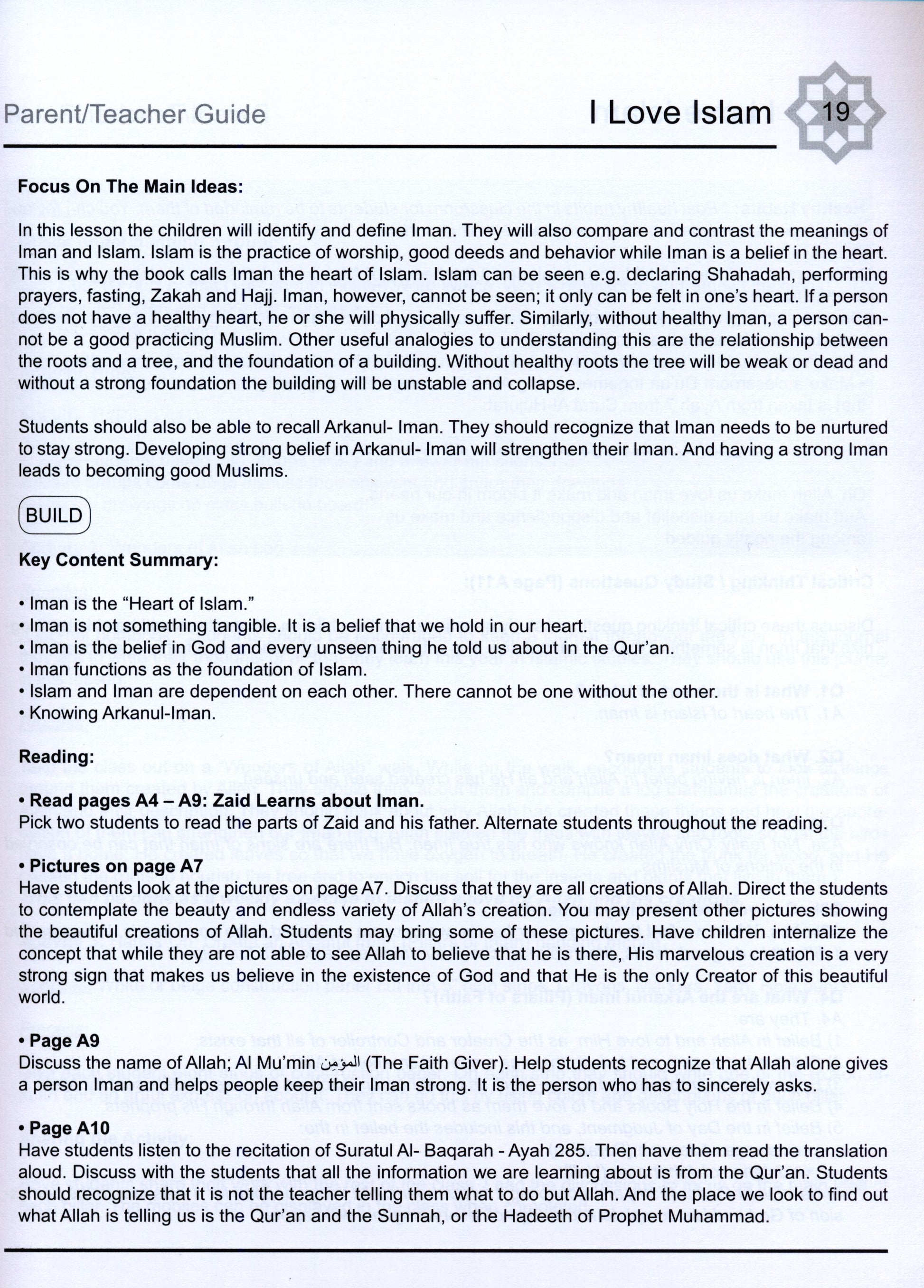 Islam　I　Level　Book　–　Love　Grade　Teacher　3rd